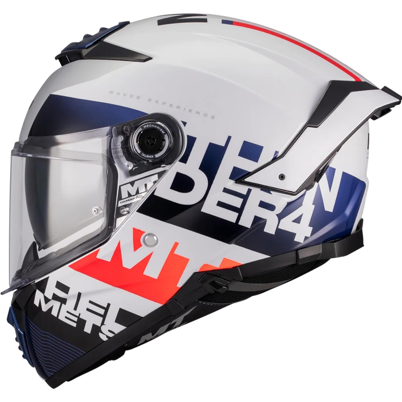 Integrální helma na motorku MT Thunder 4 SV Waves A17 bílo-modro-červená