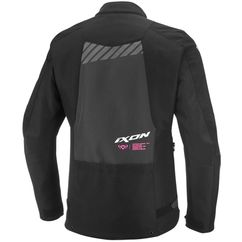 Dámská bunda na motorku IXON Tyr černo-antracitovo-fluo růžová