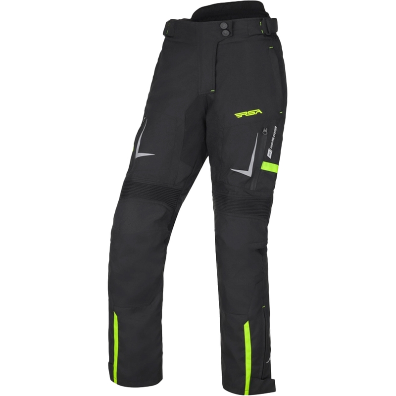 Dámské kalhoty na motorku RSA EXO 2 černo-fluo žluté