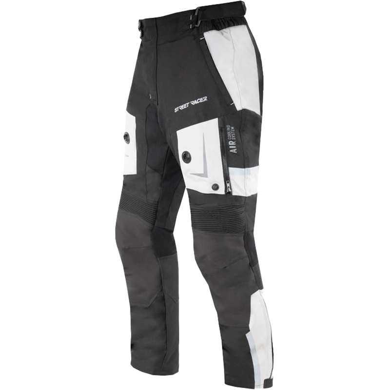Kalhoty na motorku Street Racer All Season černo-šedé