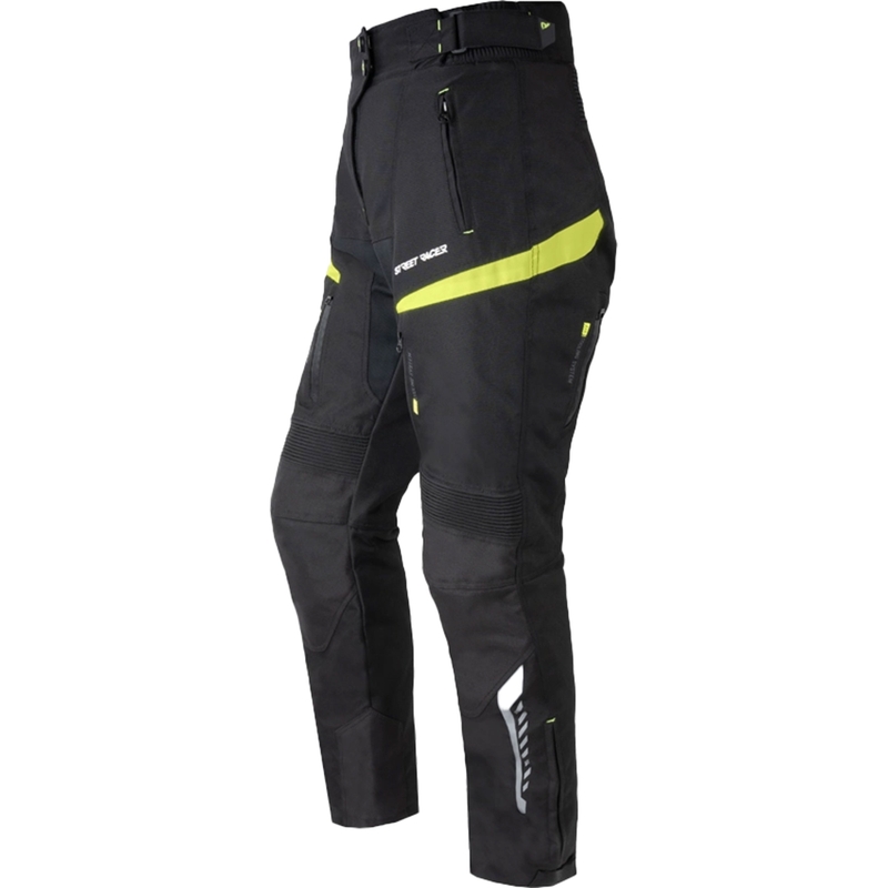 Dámské kalhoty na motorku Street Racer Vix černo-fluo žluté
