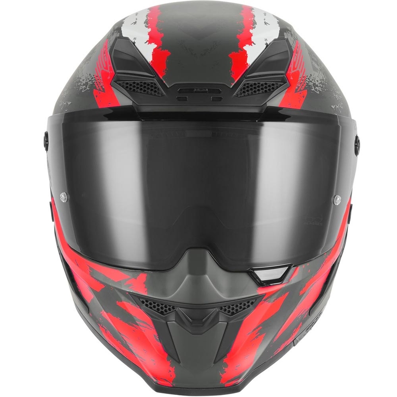 Integrální helma na motorku NOX Exklusiv Goliath Cut´D matná černo-červená