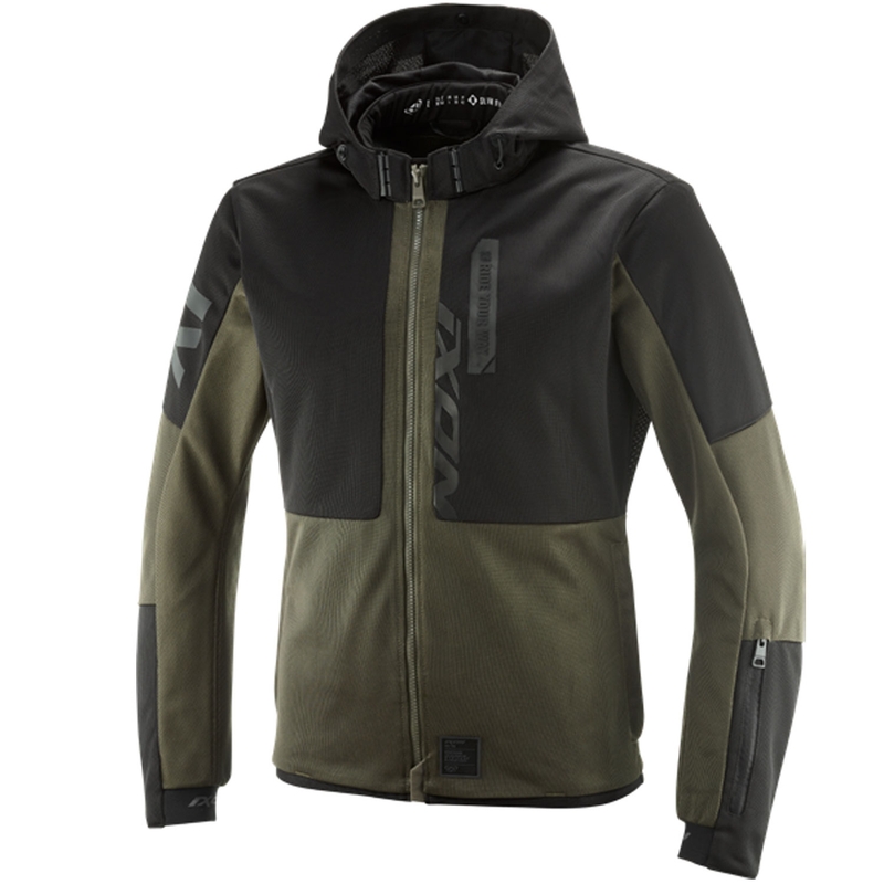 Bunda na motorku IXON Park Air khaki-černá
