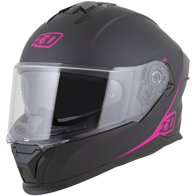 Integrální helma na motorku ZED K40 matná černo-růžová