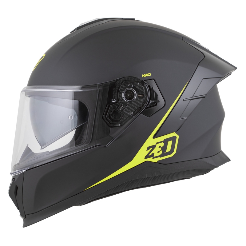 Integrální helma na motorku ZED K40 matná černo-fluo žlutá