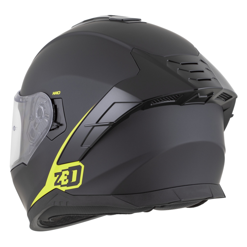 Integrální helma na motorku ZED K40 matná černo-fluo žlutá