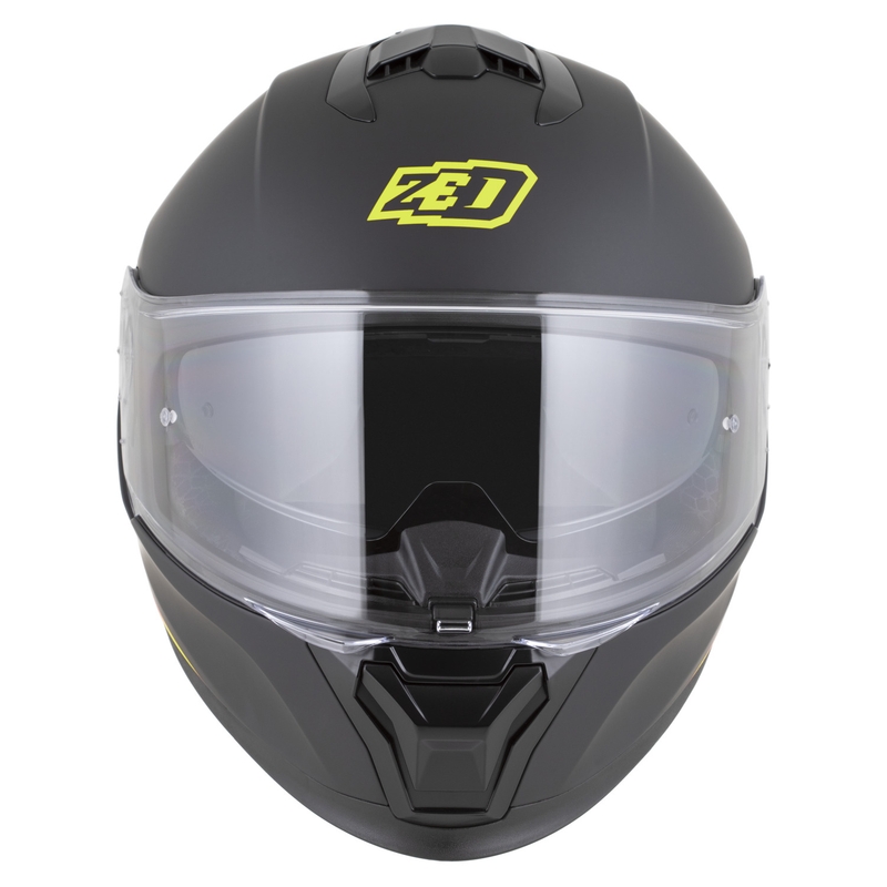 Integrální helma na motorku ZED K40 matná černo-fluo žlutá