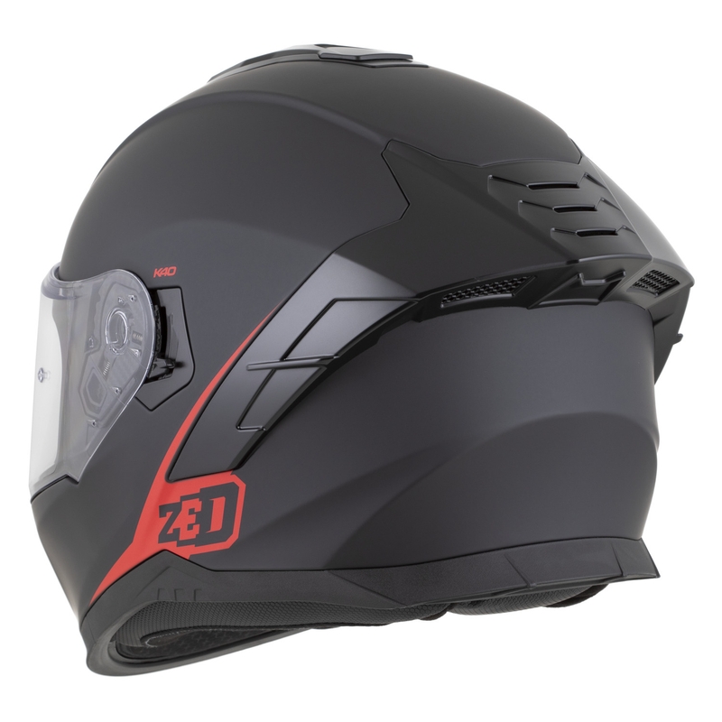 Integrální helma na motorku ZED K40 matná černo-červená