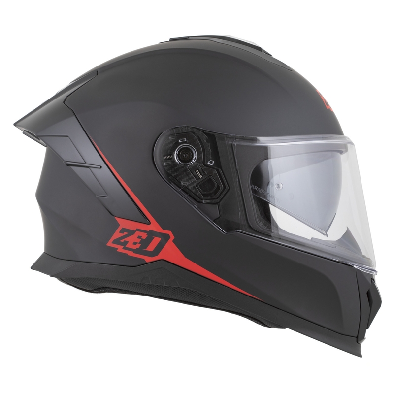 Integrální helma na motorku ZED K40 matná černo-červená