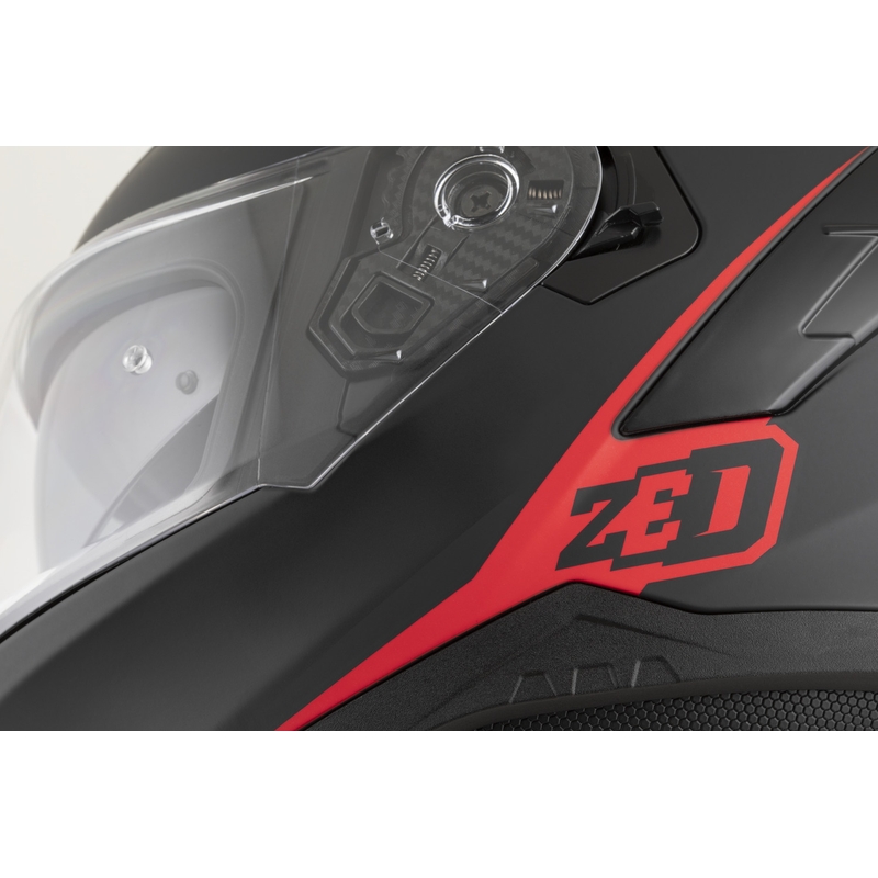 Integrální helma na motorku ZED K40 matná černo-červená
