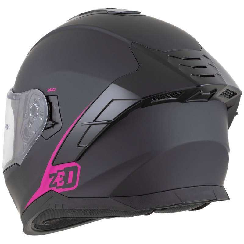 Integrální helma na motorku ZED K40 matná černo-růžová