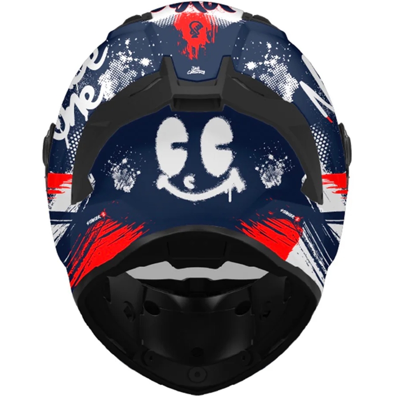 Dětská integrální helma na motorku MT Stinger 2 Rocket C17 modro-červeno-bílá