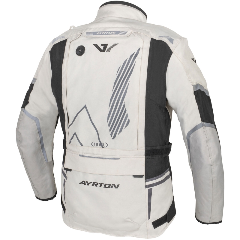Bunda na motorku Ayrton Trail bílo-černo-šedá