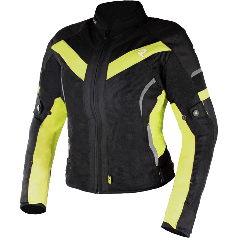 Dámská bunda na motorku Street Racer Betty II Air černo-fluo žlutá