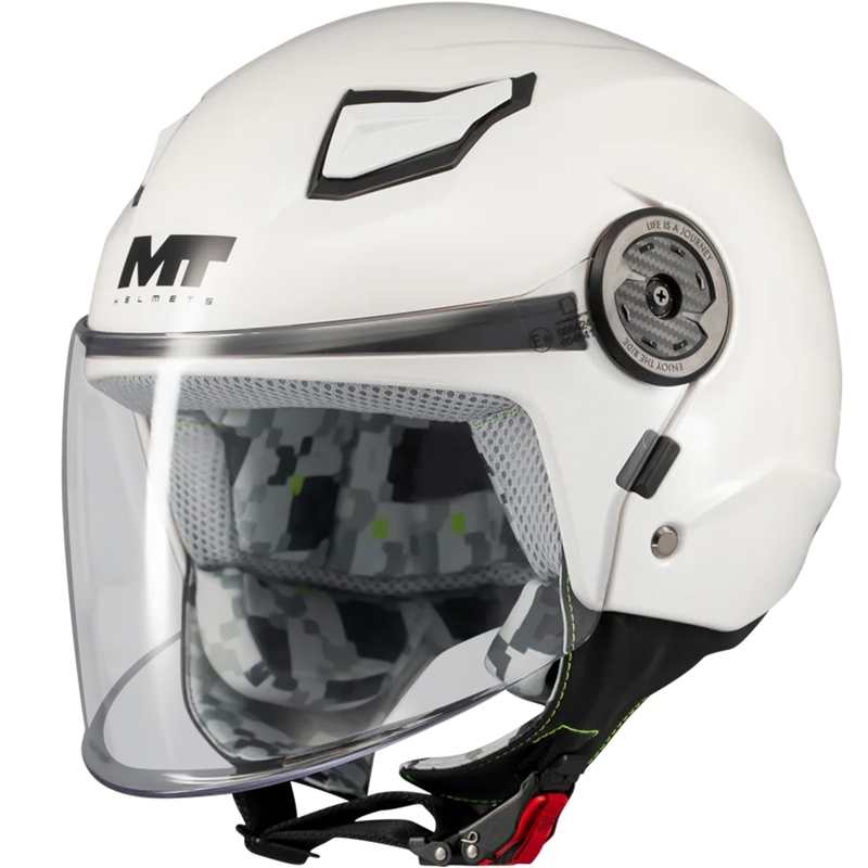 Dětská otevřená helma na motorku MT Lite Pure A0 bílá