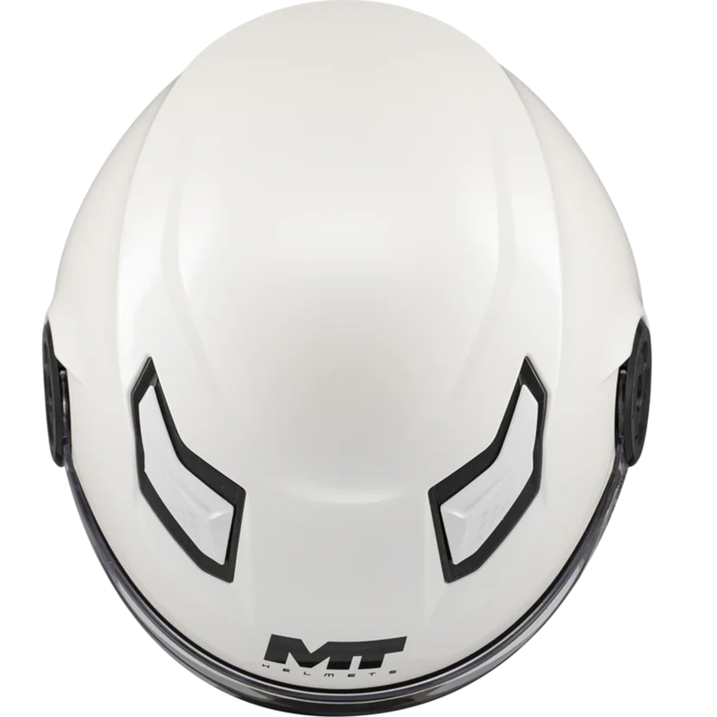 Dětská otevřená helma na motorku MT Lite Pure A0 bílá