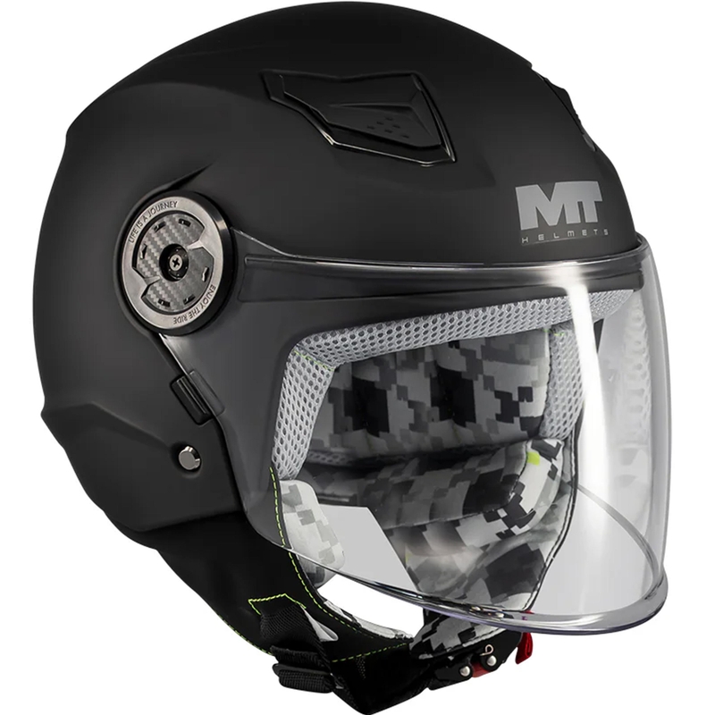 Dětská otevřená helma na motorku MT Lite Pure A1 matná černá