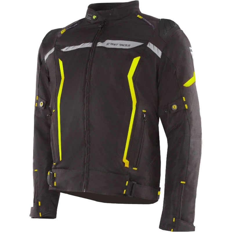 Bunda na motorku Street Racer Flex EVO černo-fluo žlutá