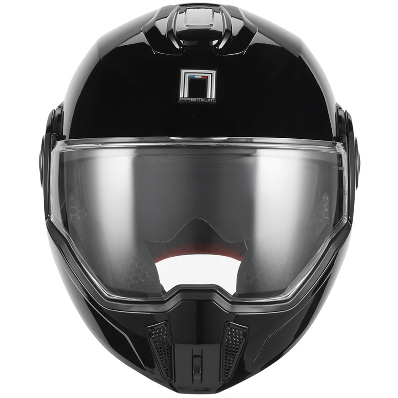 Výklopná helma na motorku NOX PREMIUM Spinner černá