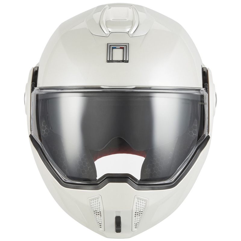 Výklopná helma na motorku NOX PREMIUM Spinner bílá