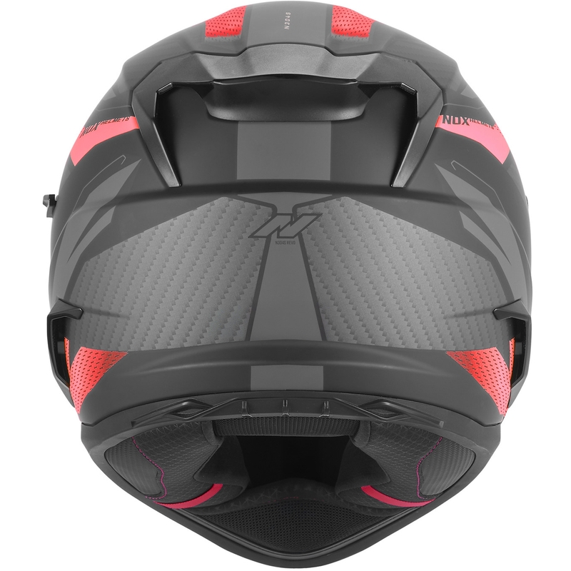 Integrální helma na motorku NOX N304-S REVO matná černo-červená