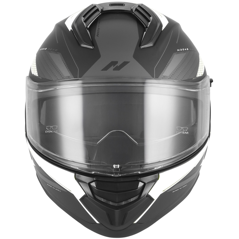 Integrální helma na motorku NOX N304-S REVO matná černo-bílá