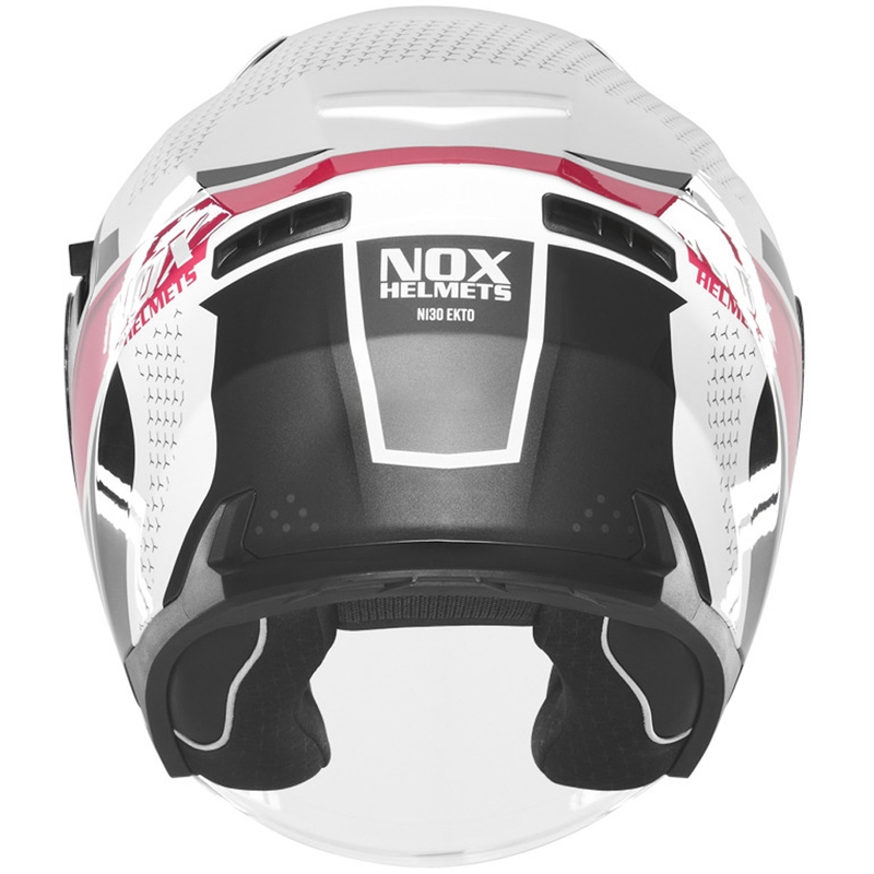 Otevřená helma na motorku NOX N130 EKTO bílo-růžová