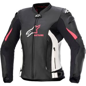 Dámská bunda na motorku Alpinestars GP PLUS 4 černo-bílo-růžová