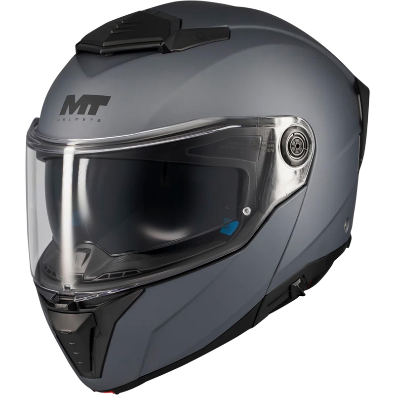 Výklopná helma na motorku MT Atom 2 SV Pure A2 matná šedá