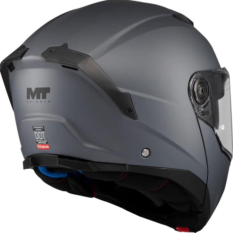 Výklopná helma na motorku MT Atom 2 SV Pure A2 matná šedá