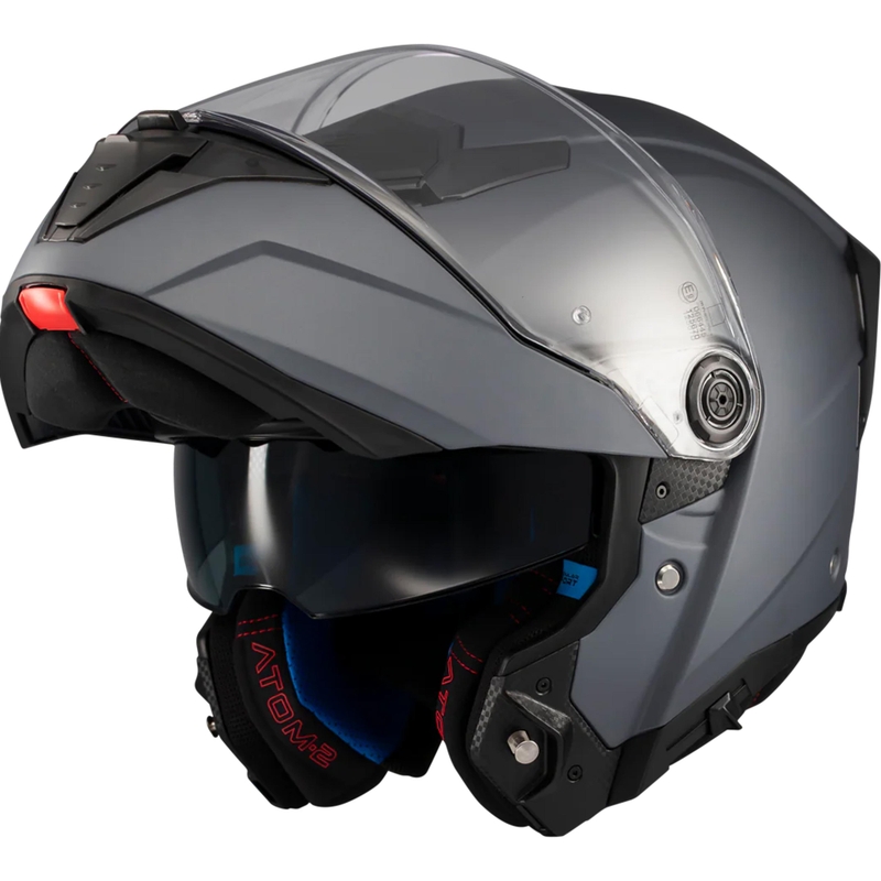Výklopná helma na motorku MT Atom 2 SV Pure A2 matná šedá