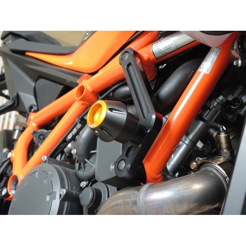 Chrániče proti pádu RDMOTO černý se zelenými krytkami
