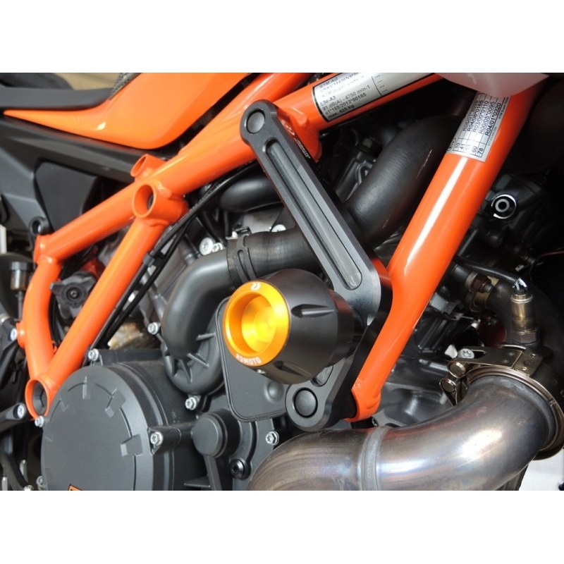Chrániče proti pádu RDMOTO černý se zelenými krytkami