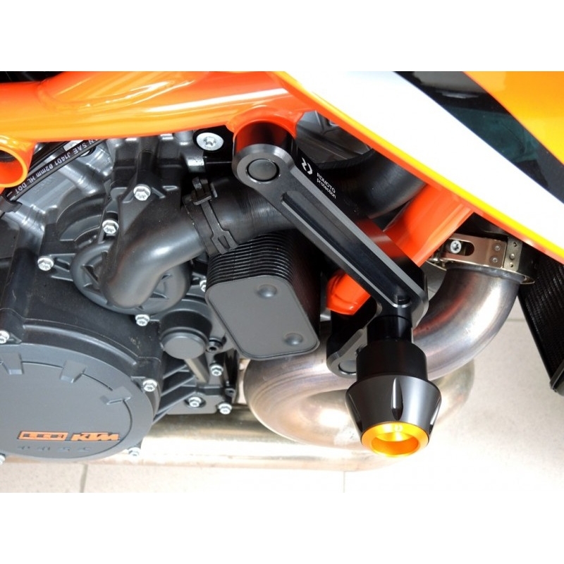 Chrániče proti pádu RDMOTO černý se zelenými krytkami