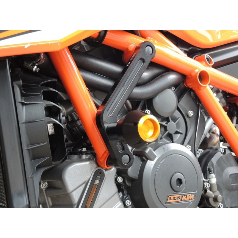 Chrániče proti pádu RDMOTO černý se zelenými krytkami