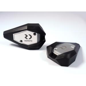 Padací slidery RDMOTO KTM13N černý polyamid se stříbrnými krytkami