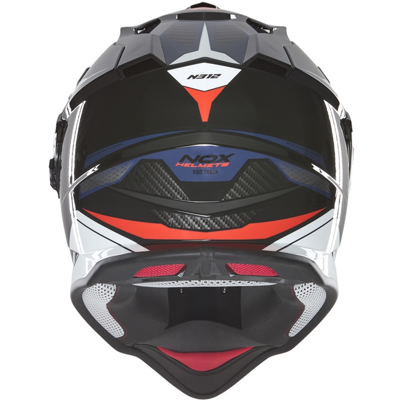 Enduro helma na motorku NOX N312 Track modro-červená