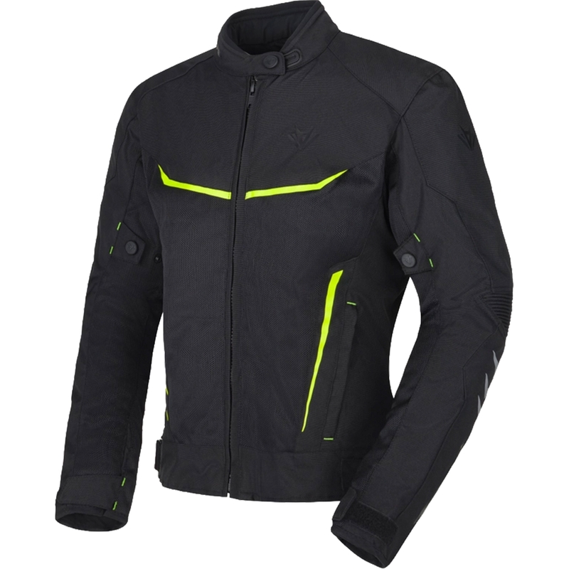 Dámská bunda na motorku RSA Runway černo-fluo žlutá