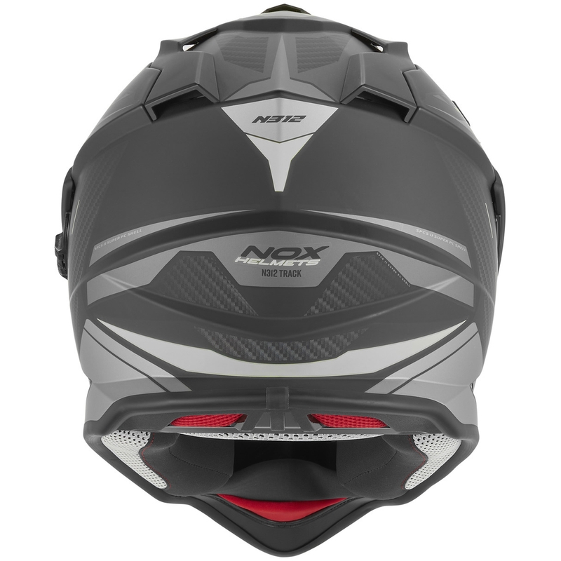 Enduro helma na motorku NOX N312 Track matná černo-stříbrná