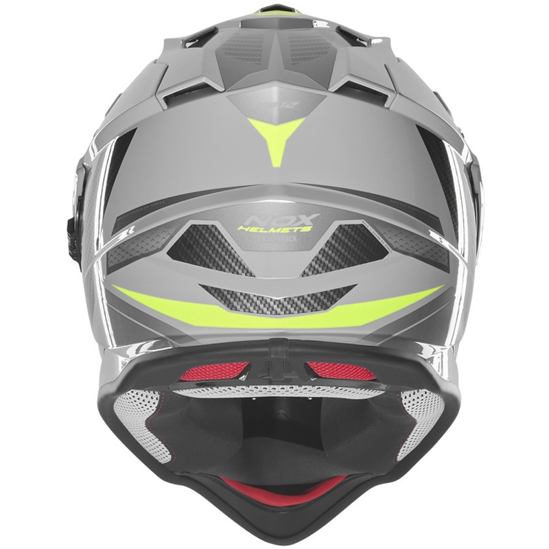 Enduro helma na motorku NOX N312 Track šedo-fluo žlutá