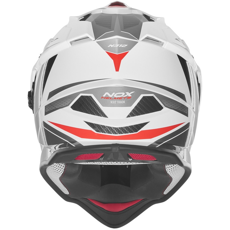 Enduro helma na motorku NOX N312 Track bílo-červená