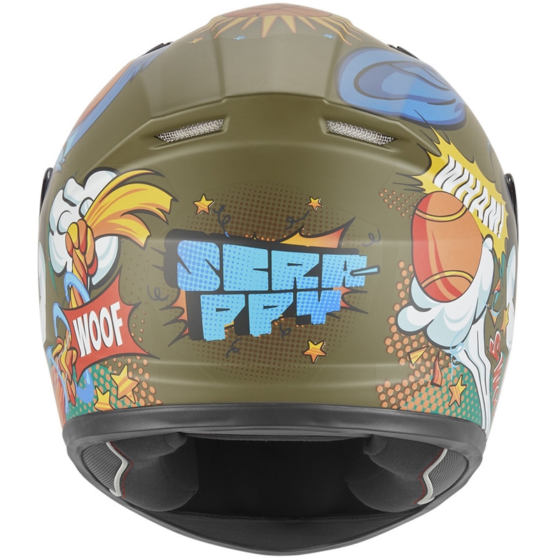 Dětská integrální helma na motorku NOX N731 Scrappy khaki-vícebarevné