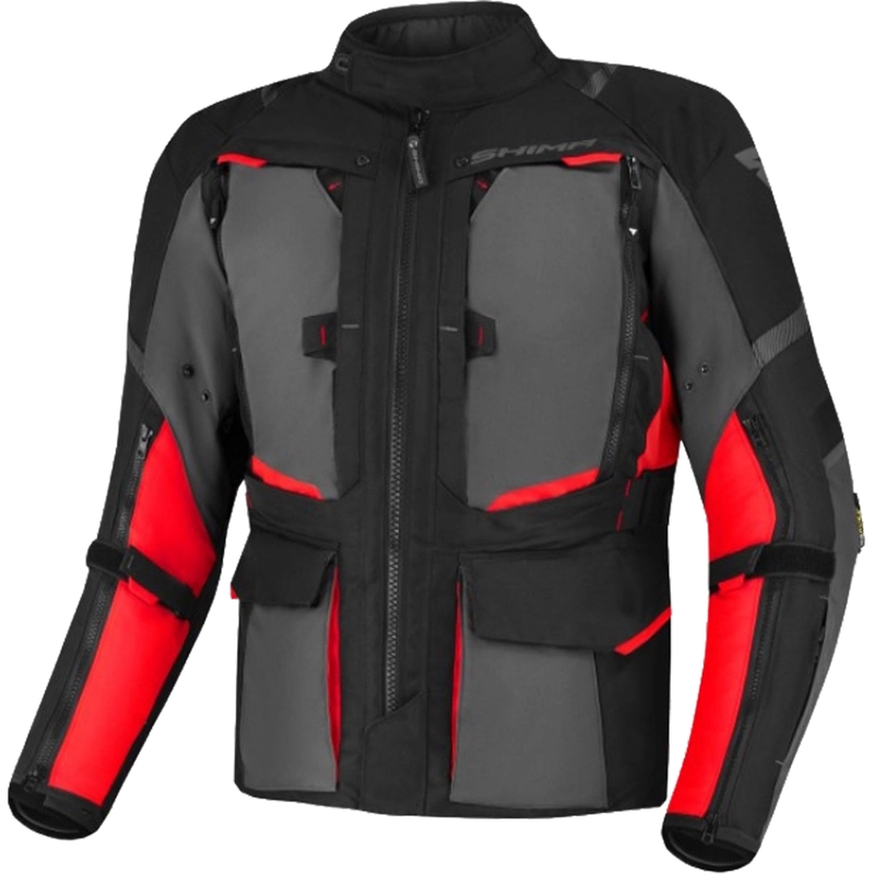 Bunda na motorku Shima Hero 2.0 černo-šedo-červená