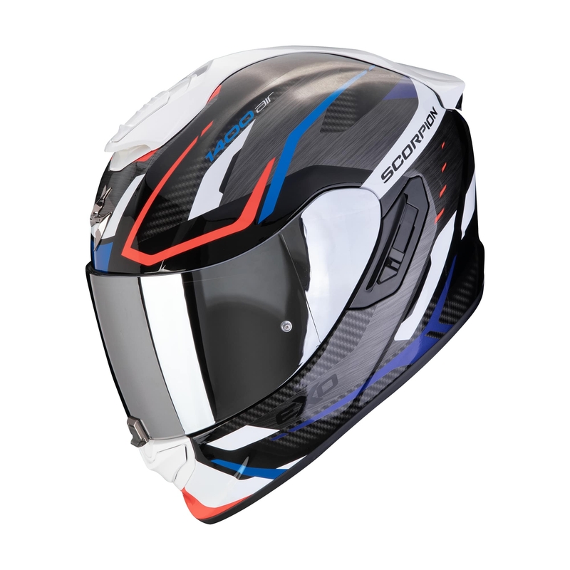 Integrální helma na motorku Scorpion EXO-1400 EVO II AIR ACCORD černo-modro-bílá výprodej - II. jakost