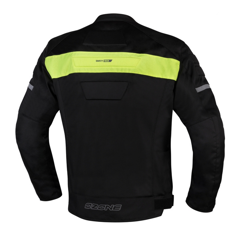 Bunda na motorku Ozone Dart černo-fluo žlutá - II. jakost