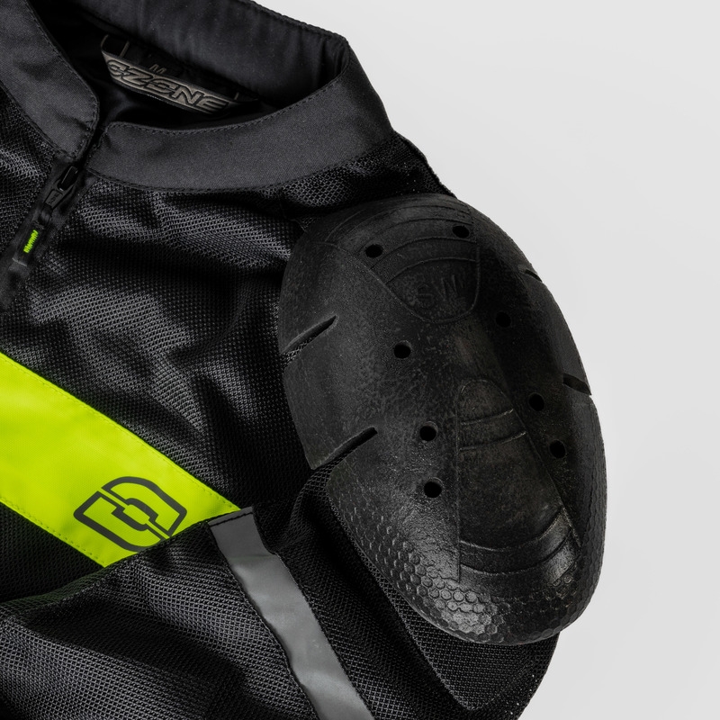 Bunda na motorku Ozone Dart černo-fluo žlutá - II. jakost