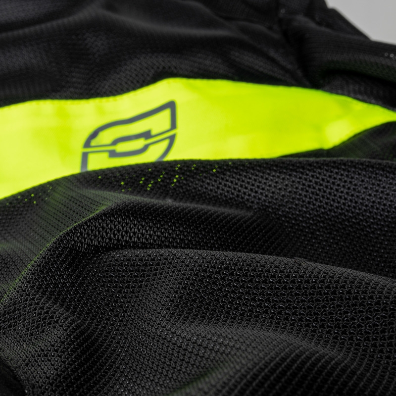 Bunda na motorku Ozone Dart černo-fluo žlutá - II. jakost