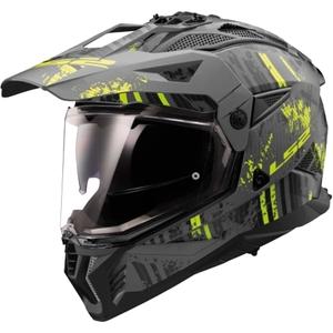 Enduro helma na motorku LS2 MX702 PIONEER II CRAZY černo-fluo žlutá