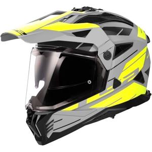 Enduro helma na motorku LS2 MX702 PIONEER II NAMIB šedo-fluo žlutá