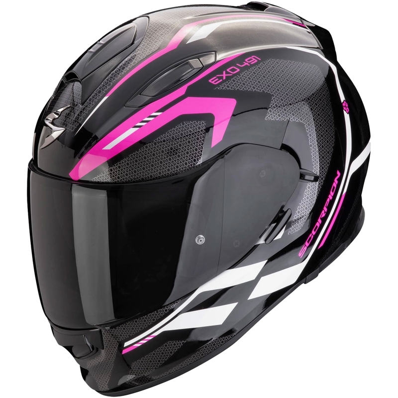 Integrální helma na motorku Scorpion EXO-491 KRIPTA černo-růžovo-bílá - II. jakost